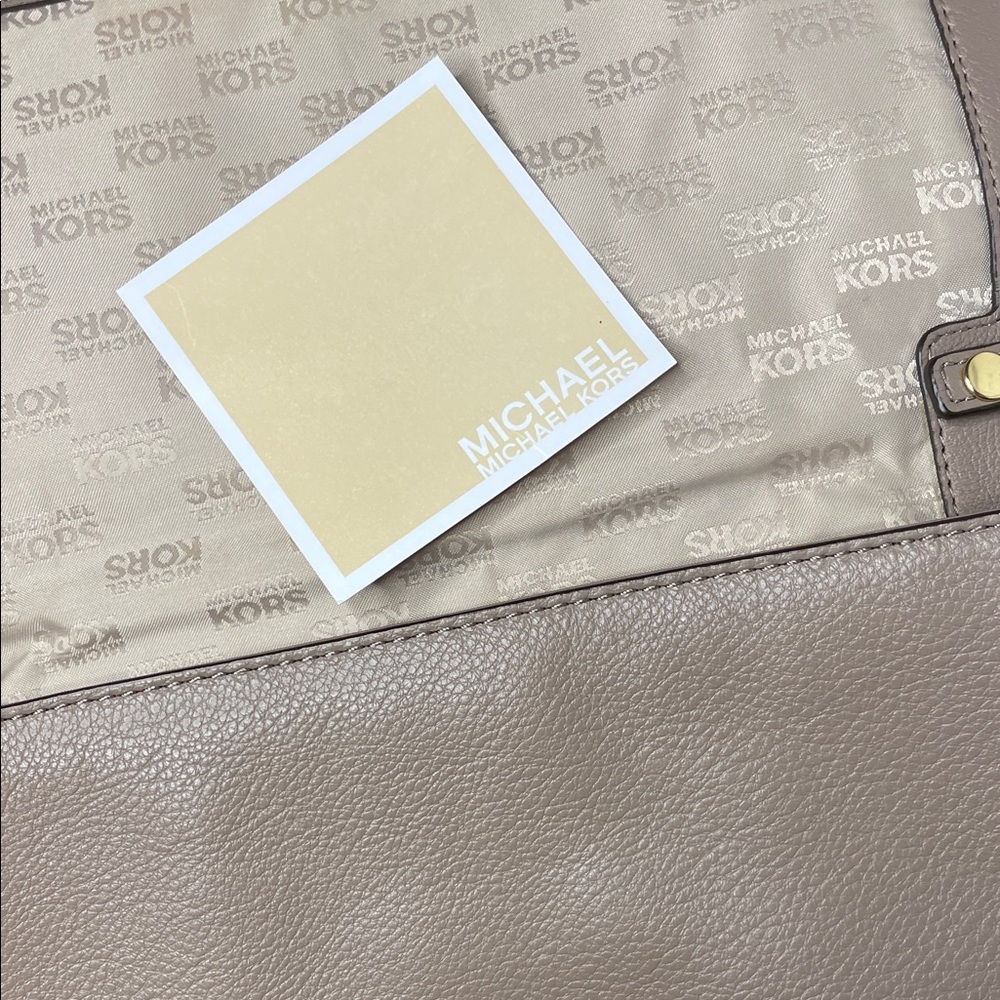 Michael Kors Taupe Leather Shoulder Bag - Picture 10 of 10